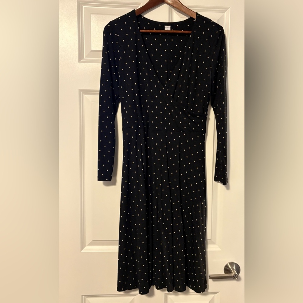 Old Navy Black Dress with White Dots